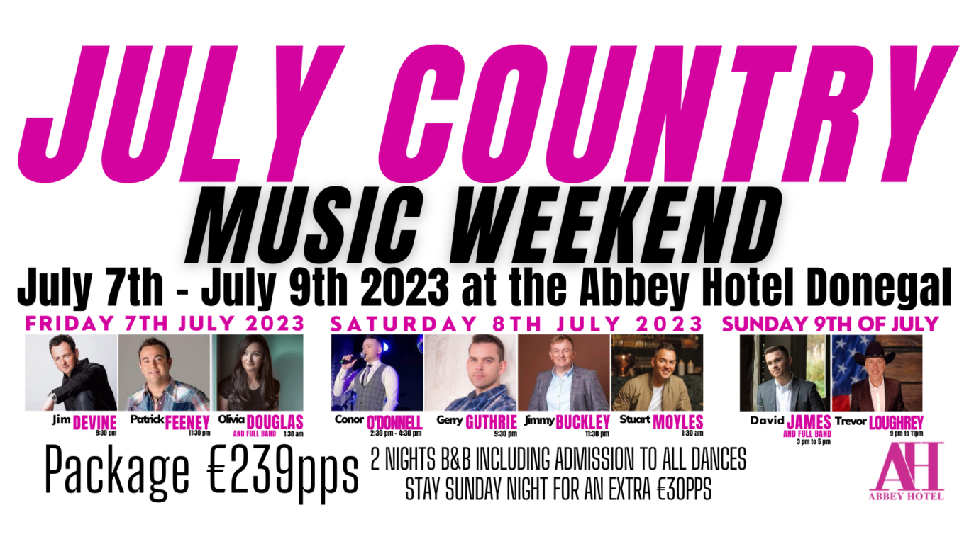 Country Music Weekends Live Music Events In Donegal Abbey Hotel